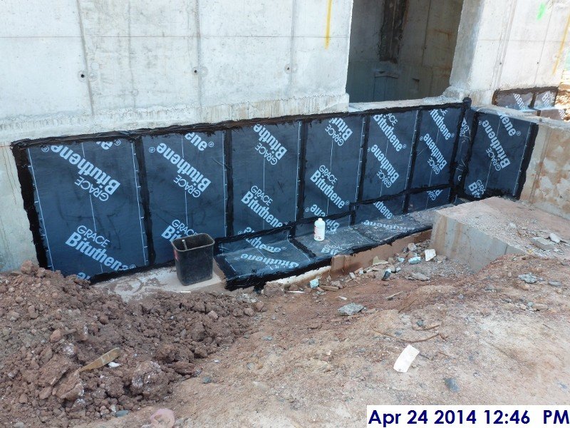 Waterproofing along foundation walls at Elev. 4-Stair -2 (800x600)